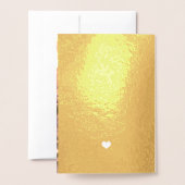 Carte Dorée passeport Fête des mariées feuille d'or (Derrière avec enveloppe)