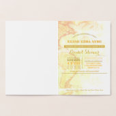 Carte Dorée passeport Fête des mariées feuille d'or (Intérieur)