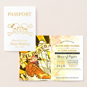 Carte Dorée Passeport Gold Mariage pirate