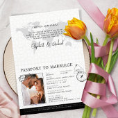 Carte Dorée Passeport Voyage Destination Mariage