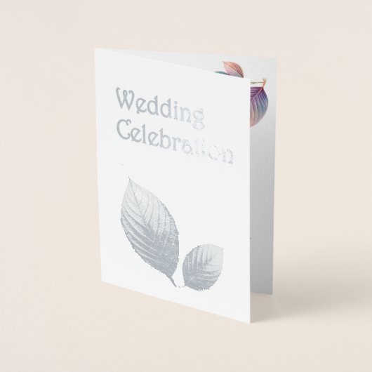 Carte Dorée Pastel Iridescente Feuille Mariage Dreamy Pastels (Devant)