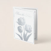 Carte Dorée Pastel Tulip Mariage Suite Typographie élégante (Devant)