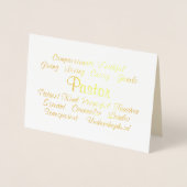 Carte Dorée Pasteur Merci (Devant)