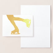 Carte Dorée Patineur sur glace (Affichage)