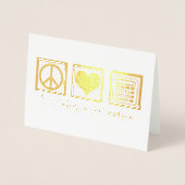 Carte Dorée Peace Love Accounting Company Custom Gold Foil (Devant)