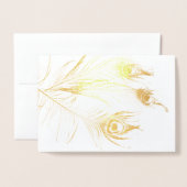 Carte Dorée Peacock Feathers Beau Ami Anniversaire (Devant avec enveloppe)