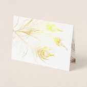 Carte Dorée Peacock Feathers Beau Ami Anniversaire (Devant)