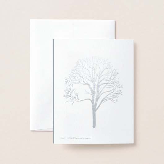 Carte Dorée Peinture à l'eau d'hiver (Derrière avec enveloppe)