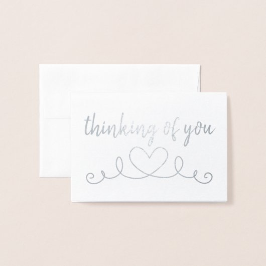 Carte Dorée Pensée Chic de Vous Cœur (Devant avec enveloppe)