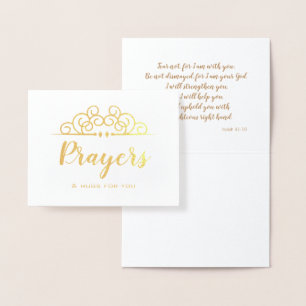 Carte Dorée Pensées de sympathie religieuse Je pense à vous Pr