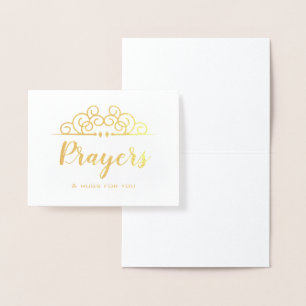 Carte Dorée Pensées de sympathie religieuse pour toi Prières