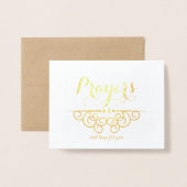 Carte Dorée Pensées de sympathie religieuse pour vous (Devant avec enveloppe)