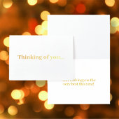 Carte Dorée Penser à vous... (message personnalisable)