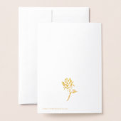 Carte Dorée Penser à vous - Rose d'or gras (Derrière avec enveloppe)