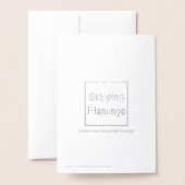 Carte Dorée Penser À Vous Typographie (Derrière avec enveloppe)