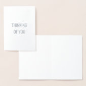 Carte Dorée Penser À Vous Typographie (Affichage)