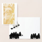 Carte Dorée Père Noël nostalgique (Affichage)