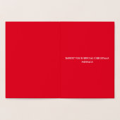 Carte Dorée Père Noël traîneau rennes joyeux message do-it-you (Intérieur)