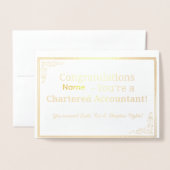 Carte Dorée Personalized CA Congratulations Card  (Devant avec enveloppe)