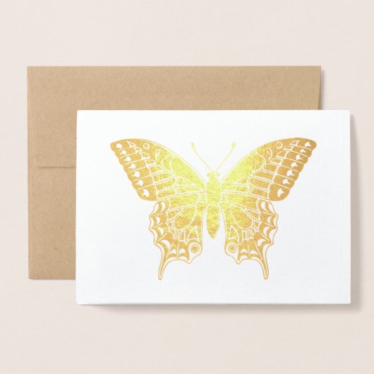 Carte Dorée Personnalisé (Devant avec enveloppe)