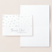Carte Dorée Personnalisé Merci note Silver (Affichage)