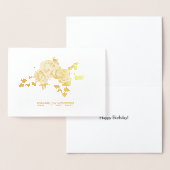 Carte Dorée Personnaliser Ajouter un nom Photo ou oeuvre d'art (Affichage)