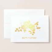 Carte Dorée Personnaliser Ajouter un nom Photo ou oeuvre d'art (Devant avec enveloppe)