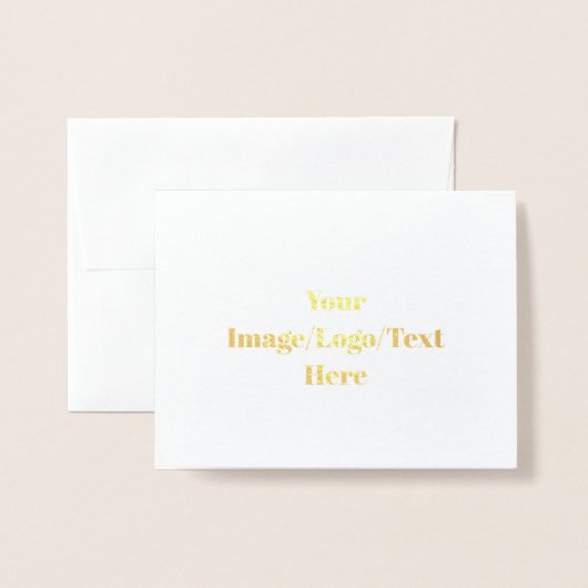 Carte Dorée Personnaliser ou Customiser (Devant avec enveloppe)