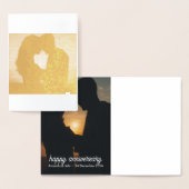 Carte Dorée Photo Anniversaire | Script (Affichage)