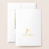 Carte Dorée Photo de coeur géométrique moderne Saint Valentin (Derrière avec enveloppe)