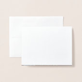 Carte Dorée Photo de coeur simple Mariage élégant moderne (Derrière avec enveloppe)
