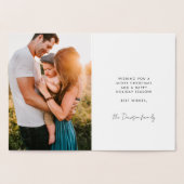 Carte Dorée Photo de famille de Noël Joyeux (Intérieur)