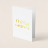 Carte Dorée Photo de famille de Noël Joyeux (Devant)