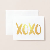 Carte Dorée Photo de la Saint Valentin XOXO (Devant avec enveloppe)