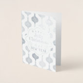 Carte Dorée Photo de l'ornement de Noël moderne (Devant)