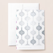 Carte Dorée Photo de l'ornement de Noël moderne (Derrière avec enveloppe)