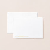 Carte Dorée Photo et adresse du diplôme Merci moderne plié (Derrière avec enveloppe)