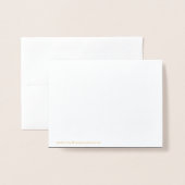 Carte Dorée Photo Lettré à la main Merci Mariage or (Derrière avec enveloppe)