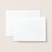 Carte Dorée Photo manuscrite Mariage Merci (Derrière avec enveloppe)