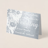 Carte Dorée Photo Mariage Ceremony InvitationFoil Card (Devant)