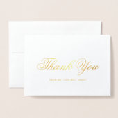 Carte Dorée Photo officielle traditionnelle Merci de mariage é (Devant avec enveloppe)