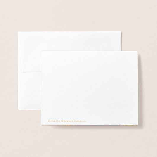 Carte Dorée Photo pour toujours Grateful Mariage Merci (Derrière avec enveloppe)