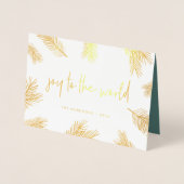 Carte Dorée Pine Boughs | Photo Holiday Gold (Devant)