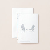 Carte Dorée Pine Cone - Bonnes Fêtes (Derrière avec enveloppe)