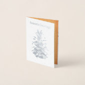 Carte Dorée Pine Cone - Bonnes Fêtes (Devant)