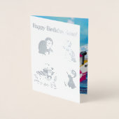 Carte Dorée pingouins en Antarctique (Devant)