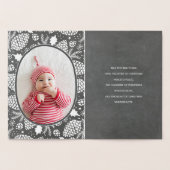 Carte Dorée Pins d'hiver Noël | Photo de vacances (Intérieur)