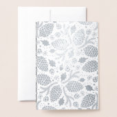 Carte Dorée Pins d'hiver Noël | Photo de vacances (Derrière avec enveloppe)