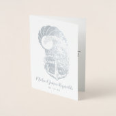 Carte Dorée Pirate nautique | Ancre du crâne Monogramme océani (Devant)