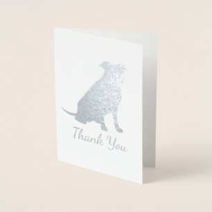 Carte Dorée Pit Bull Chien Baby shower Blue Boy Pitbull